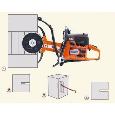 Бензорез Husqvarna K 760 CUT-N-BREAK 3,7 кВт (диски в комплекте EL35, глубина реза 400 мм) 967 19 57-01-1