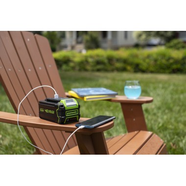 Аккумулятор Greenworks 40V 4Ач G40USB4 Li-ion с USB разъемом-1