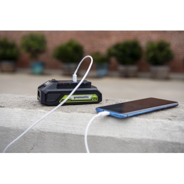 Аккумулятор Greenworks 24V 2Ач G24USB2 Li-ion с USB разъемом-3