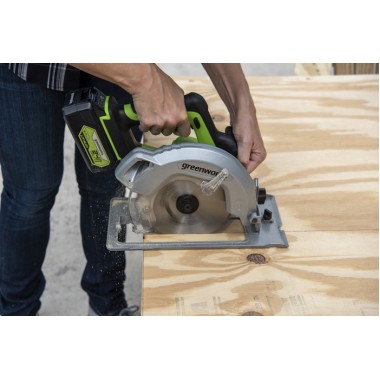Циркулярная пила аккумуляторная Greenworks GD24CS, без АКБ и ЗУ.-4