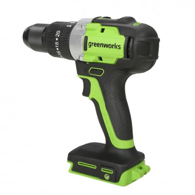 Шуруповерт, дрель аккумуляторная Greenworks GD24DD60K2-2