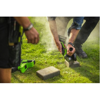 Угловая шлифовальная машина аккумуляторная Greenworks GD24AG, без АКБ и ЗУ.-4