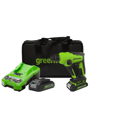 Перфоратор аккумуляторный Greenworks GD24SDS1K2, 1.2 Дж., без АКБ и ЗУ.-0