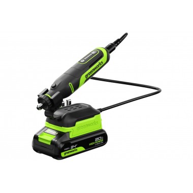 Гравер аккумуляторный Greenworks G24RT 24V. 1 шт. АКБ 2Ач и ЗУ.-0