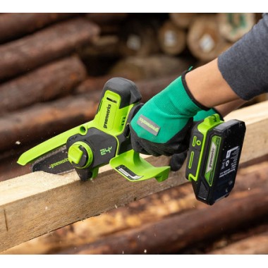 Аккумуляторная мини пила Greenworks 24V-3