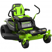 Минитрактор садовый Greenworks 82V GC82ZT107 аккумуляторный, с нулевым радиусом разворота.