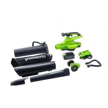 Аккумуляторная воздуходувка-пылесос Greenworks GD40BVIIK4.-3