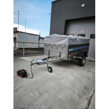 Прицеп автомобильный "БИЗНЕС" 2,5 х 1,3 (борт 50 см. + тент).-0