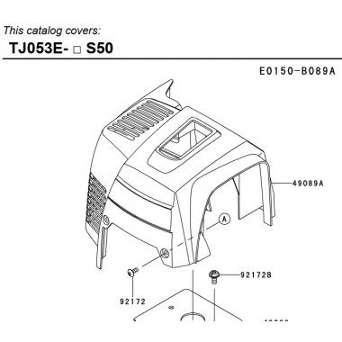 Крышка цилиндра Kawasaki TJ53E 49089-2781 ОРИГИНАЛ-0