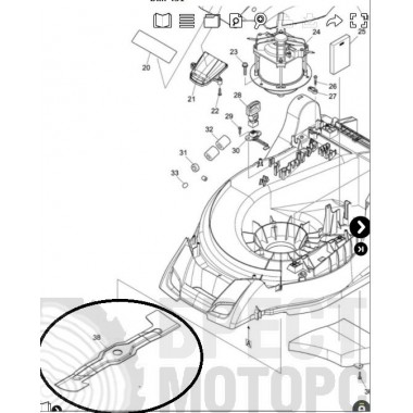Нож для газонокосилки MAKITA DLM 431 43 см прямой -0