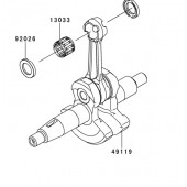 Коленвал мотокосы МК-1С Kawasaki TJ53E ОРИГИНАЛ