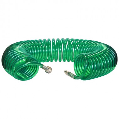 Шланг полиуретановый спиральный SKIPER ф 8/12 мм с быстросъемным соединением 15 м -0