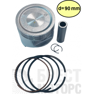 Поршень в сборе двигателя 16 л.с. 190F/GX420 90 mm (комплект)-0