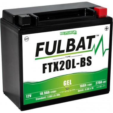 Аккумулятор для бензинового генератора FULBAT GEL FTX14-BS (150x87x145) 12 Ач -0
