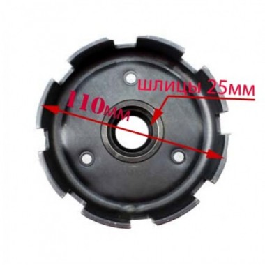 Корзина сцепления мотоблока 6-8лс (25мм шлицы, 8 лепестков)-0