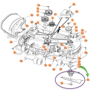 Нож Husqvarna Z448 591 20 39-04-1