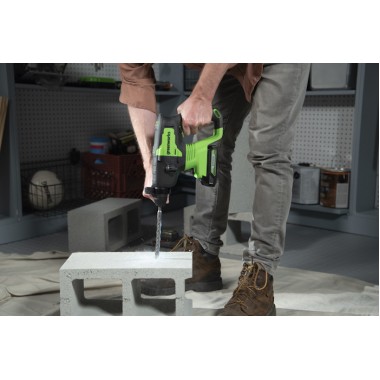 Перфоратор аккумуляторный Greenworks GD24SDS2, 2Дж., без АКБ и ЗУ.-6