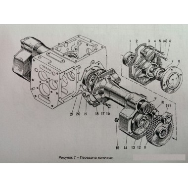 Шестерни коробки передач мотоблока МТЗ 05-09.-7