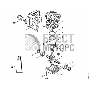 Цилиндр с поршнем STIHL MS 290 D46 -0