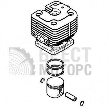 Цилиндр с поршнем STIHL FS450 FR450 42mm ORIGINAL YST41280201211-0