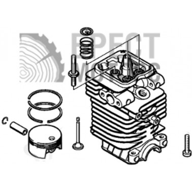 Цилиндр с поршнем STIHL FS 130 D43 41800201206-0