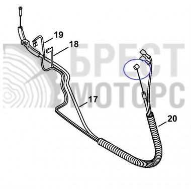 Трос управления дроссельной заслонкой STIHL FS 55 до 2014, 41401801109-0